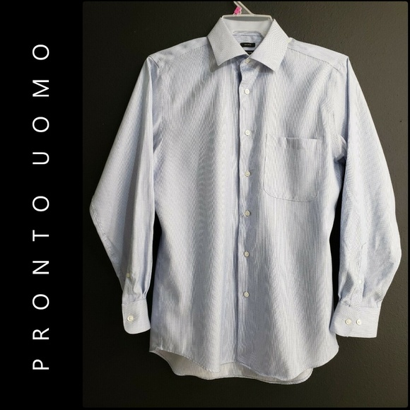Pronto Uomo Shirts Pronto Uomo Non Iron Long Sleeve Dress Shirt 55